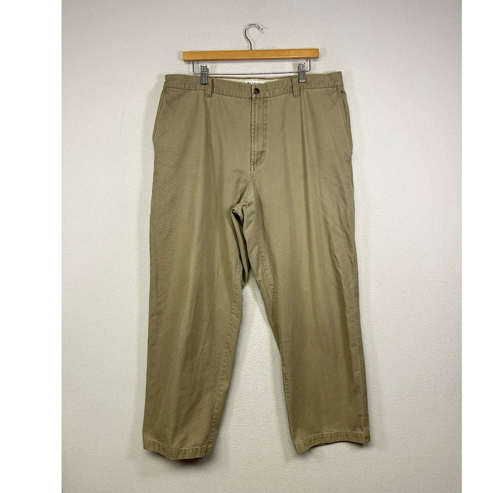 Gorpcore Columbia Mens 38x30 Tan Khaki Utility Canvas Straight Leg Pants AM8142